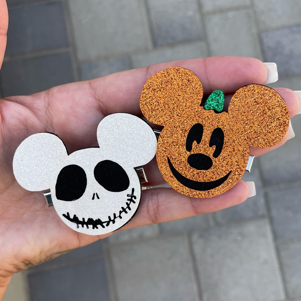 Halloween Mickey Hair Clips